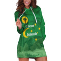 Australia Cocos Keeling Islands Hoodie Dress Southern Cross Palm Tree Pattern - Aussie Hoodie