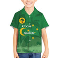 Australia Cocos Keeling Islands Kid Hawaiian Shirt Southern Cross Palm Tree Pattern - Aussie Hoodie