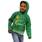 Australia Cocos Keeling Islands Kid Hoodie Southern Cross Palm Tree Pattern - Aussie Hoodie