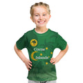 Australia Cocos Keeling Islands Kid T Shirt Southern Cross Palm Tree Pattern - Aussie Hoodie