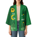 Australia Cocos Keeling Islands Kimono Southern Cross Palm Tree Pattern - Aussie Hoodie