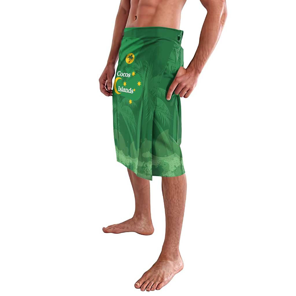 Australia Cocos Keeling Islands Lavalava Southern Cross Palm Tree Pattern - Aussie Hoodie