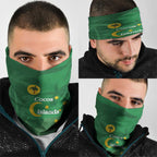 Australia Cocos Keeling Islands Neck Gaiter Southern Cross Palm Tree Pattern - Aussie Hoodie