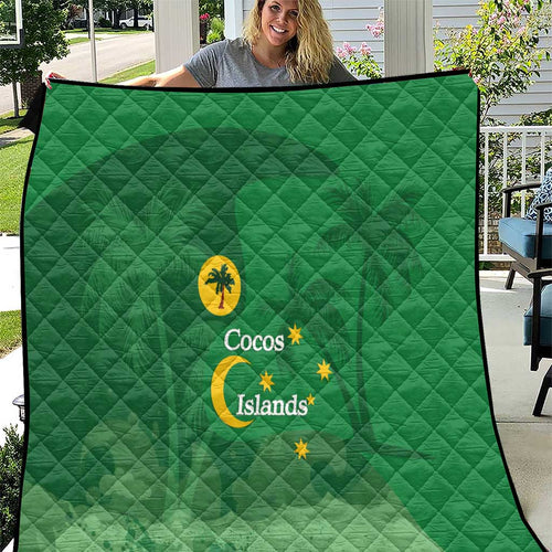 Australia Cocos Keeling Islands Quilt Southern Cross Palm Tree Pattern - Aussie Hoodie