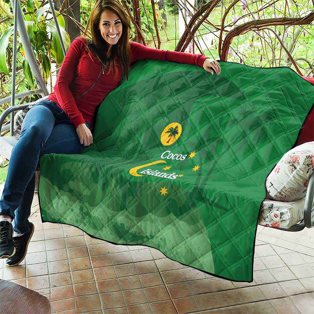 Australia Cocos Keeling Islands Quilt Southern Cross Palm Tree Pattern - Aussie Hoodie