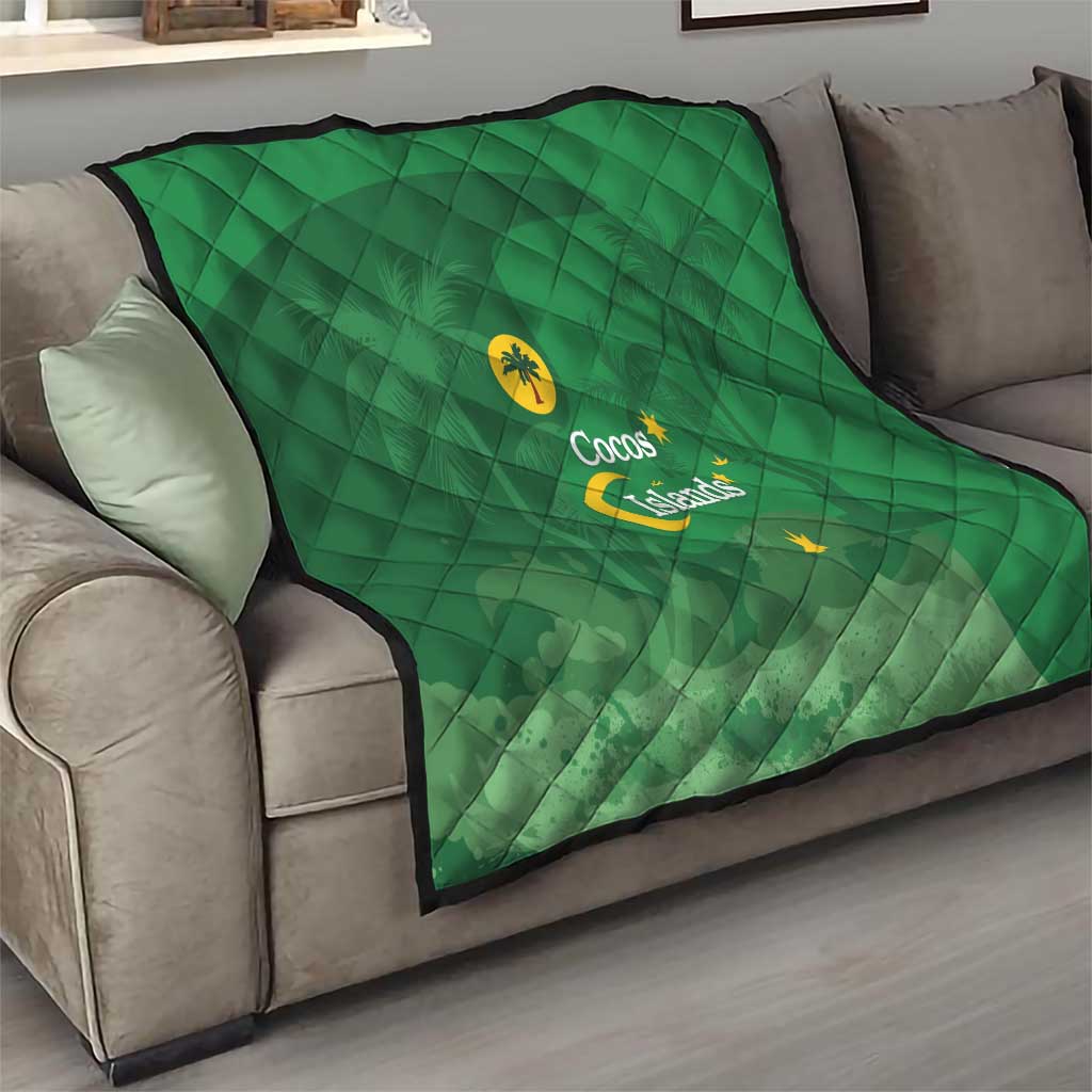 Australia Cocos Keeling Islands Quilt Southern Cross Palm Tree Pattern - Aussie Hoodie