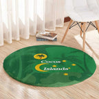 Australia Cocos Keeling Islands Round Carpet Southern Cross Palm Tree Pattern - Aussie Hoodie