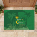 Australia Cocos Keeling Islands Rubber Doormat Southern Cross Palm Tree Pattern - Aussie Hoodie