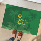 Australia Cocos Keeling Islands Rubber Doormat Southern Cross Palm Tree Pattern - Aussie Hoodie