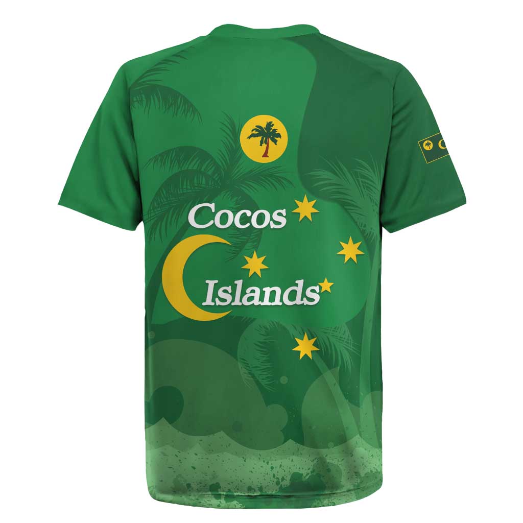 Australia Cocos Keeling Islands Rugby Jersey Southern Cross Palm Tree Pattern - Aussie Hoodie