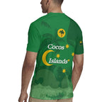 Australia Cocos Keeling Islands Rugby Jersey Southern Cross Palm Tree Pattern - Aussie Hoodie