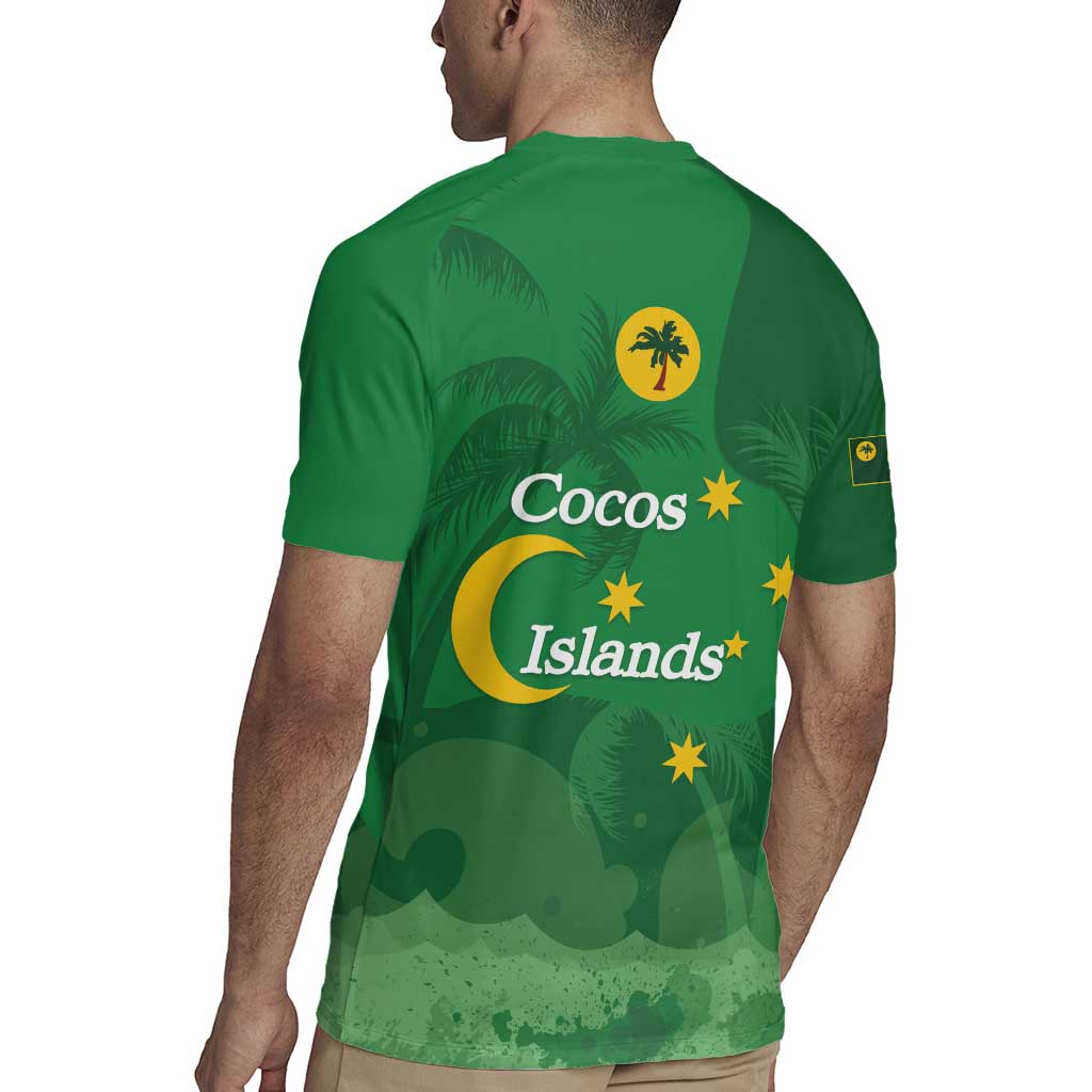 Australia Cocos Keeling Islands Rugby Jersey Southern Cross Palm Tree Pattern - Aussie Hoodie