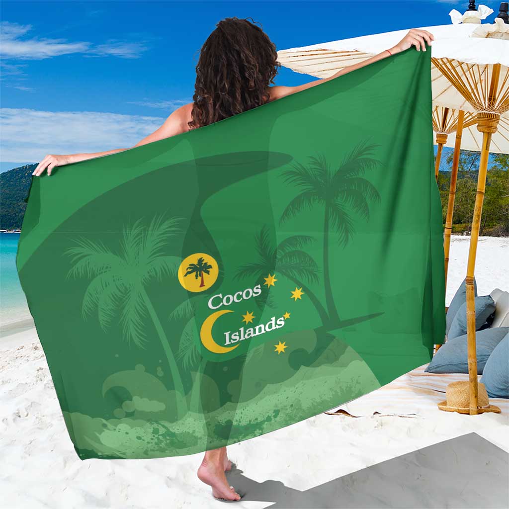 Australia Cocos Keeling Islands Sarong Southern Cross Palm Tree Pattern - Aussie Hoodie