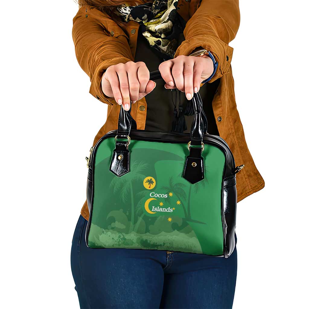 Australia Cocos Keeling Islands Shoulder Handbag Southern Cross Palm Tree Pattern - Aussie Hoodie