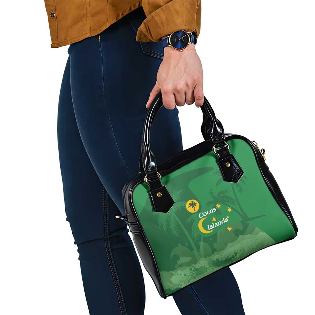 Australia Cocos Keeling Islands Shoulder Handbag Southern Cross Palm Tree Pattern - Aussie Hoodie