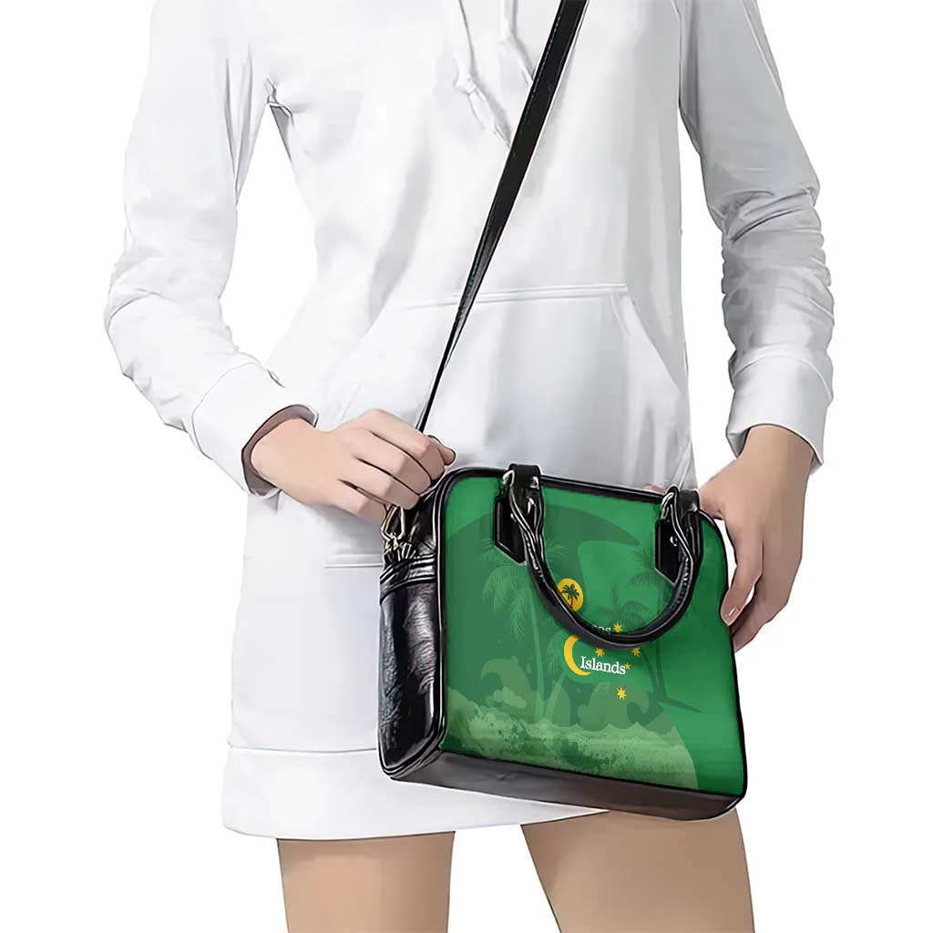 Australia Cocos Keeling Islands Shoulder Handbag Southern Cross Palm Tree Pattern - Aussie Hoodie