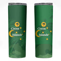 Australia Cocos Keeling Islands Skinny Tumbler Southern Cross Palm Tree Pattern - Aussie Hoodie