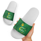 Australia Cocos Keeling Islands Slide Sandals Southern Cross Palm Tree Pattern - Aussie Hoodie