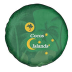 Australia Cocos Keeling Islands Spare Tire Cover Southern Cross Palm Tree Pattern - Aussie Hoodie