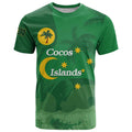 Australia Cocos Keeling Islands T Shirt Southern Cross Palm Tree Pattern - Aussie Hoodie