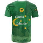 Australia Cocos Keeling Islands T Shirt Southern Cross Palm Tree Pattern - Aussie Hoodie