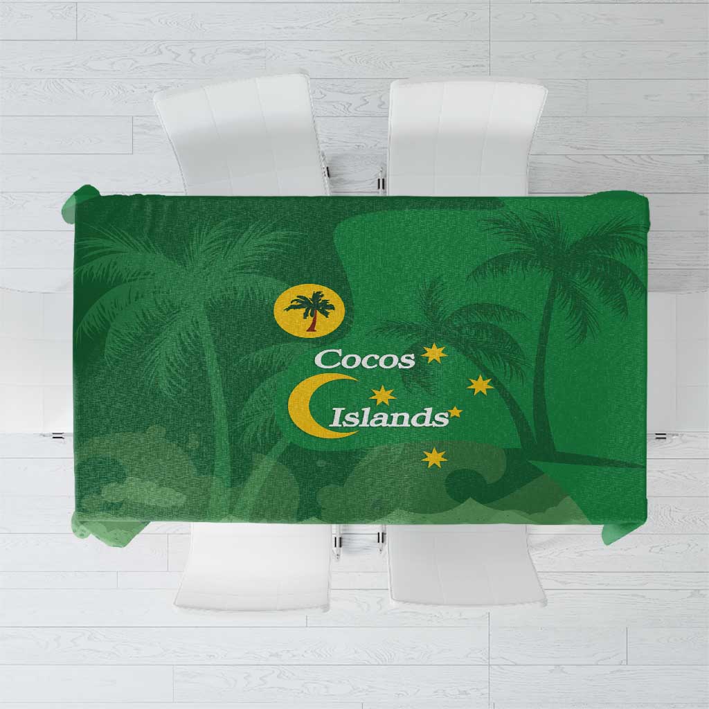Australia Cocos Keeling Islands Tablecloth Southern Cross Palm Tree Pattern - Aussie Hoodie