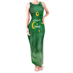 Australia Cocos Keeling Islands Tank Maxi Dress Southern Cross Palm Tree Pattern - Aussie Hoodie