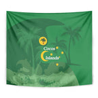 Australia Cocos Keeling Islands Tapestry Southern Cross Palm Tree Pattern - Aussie Hoodie