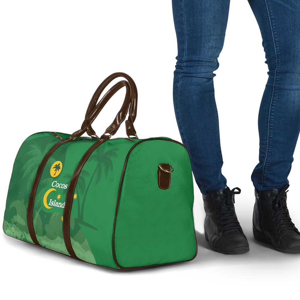 Australia Cocos Keeling Islands Travel Bag Southern Cross Palm Tree Pattern - Aussie Hoodie