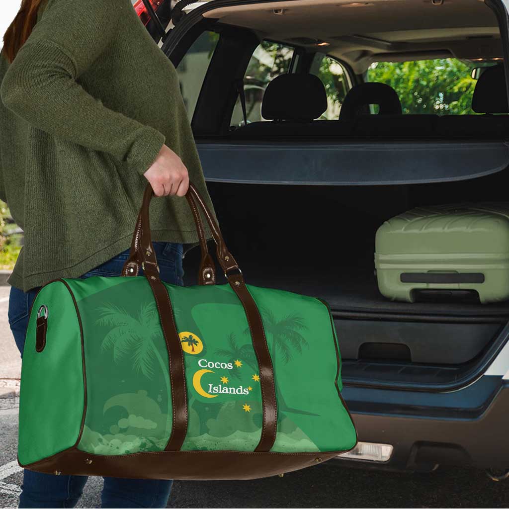 Australia Cocos Keeling Islands Travel Bag Southern Cross Palm Tree Pattern - Aussie Hoodie