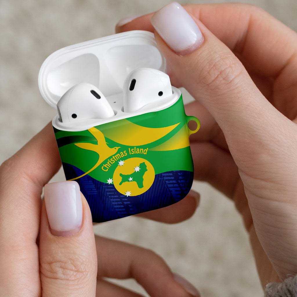 Australia Christmas Island AirPods Case Wilayah Pulau Krismas Flag Color - Aussie Hoodie