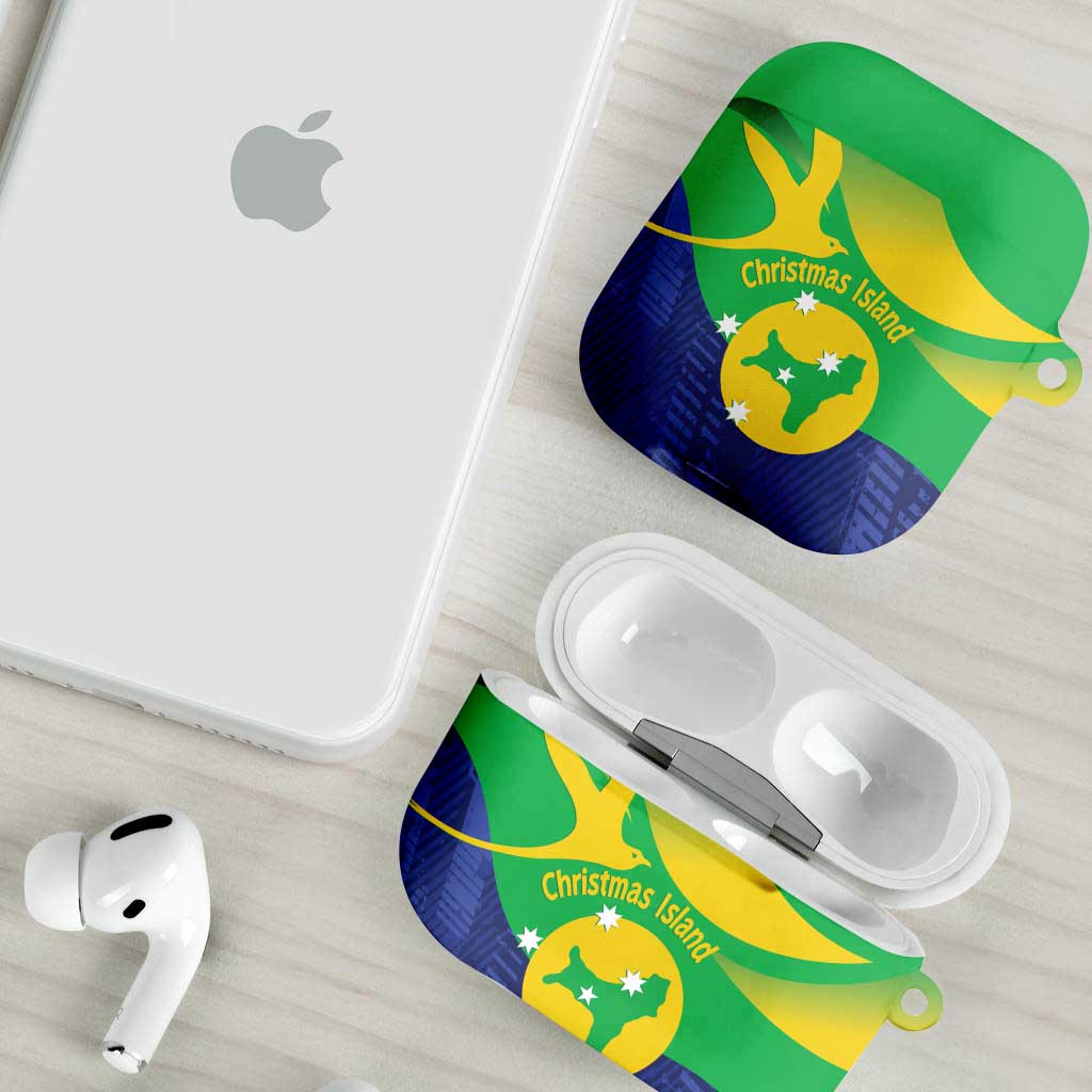 Australia Christmas Island AirPods Case Wilayah Pulau Krismas Flag Color - Aussie Hoodie