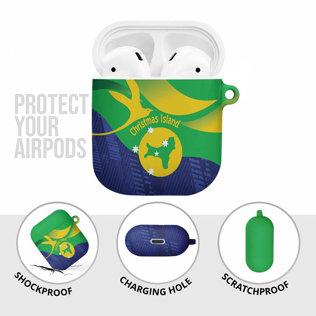 Australia Christmas Island AirPods Case Wilayah Pulau Krismas Flag Color - Aussie Hoodie