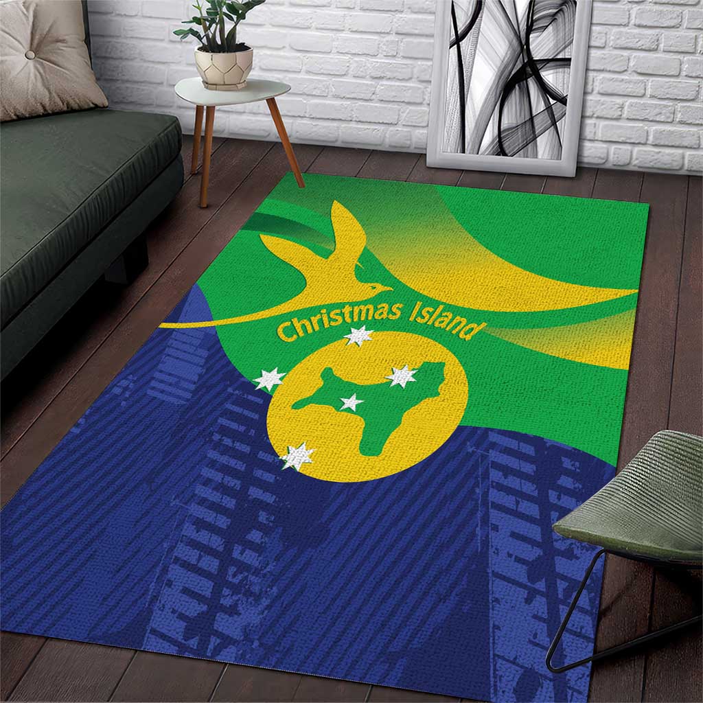 Australia Christmas Island Area Rug Wilayah Pulau Krismas Flag Color - Aussie Hoodie