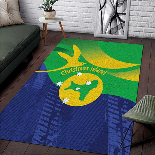 Australia Christmas Island Area Rug Wilayah Pulau Krismas Flag Color - Aussie Hoodie