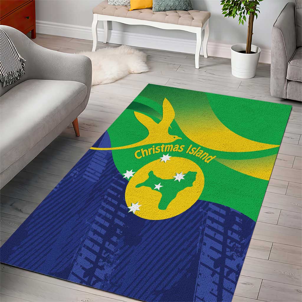 Australia Christmas Island Area Rug Wilayah Pulau Krismas Flag Color - Aussie Hoodie