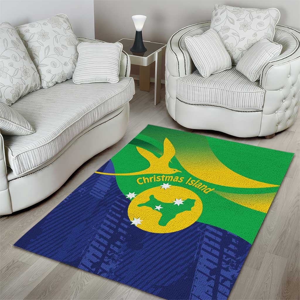 Australia Christmas Island Area Rug Wilayah Pulau Krismas Flag Color - Aussie Hoodie