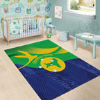 Australia Christmas Island Area Rug Wilayah Pulau Krismas Flag Color - Aussie Hoodie