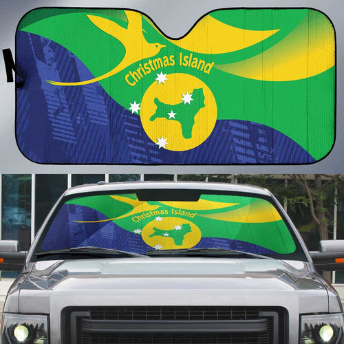 Australia Christmas Island Auto Sun Shade Wilayah Pulau Krismas Flag Color - Aussie Hoodie