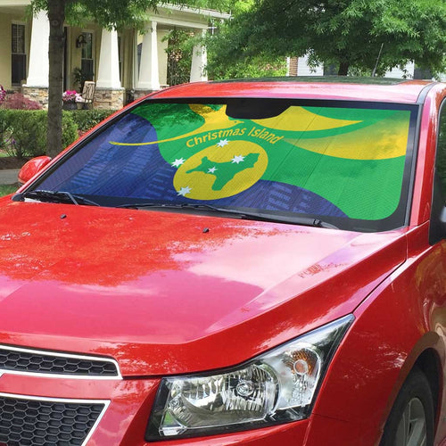 Australia Christmas Island Auto Sun Shade Wilayah Pulau Krismas Flag Color - Aussie Hoodie