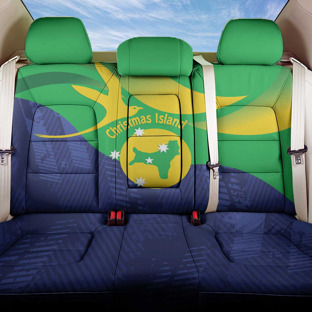 Australia Christmas Island Back Car Seat Cover Wilayah Pulau Krismas Flag Color - Aussie Hoodie