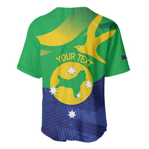 Personalised Australia Christmas Island Baseball Jersey Wilayah Pulau Krismas Flag Color - Aussie Hoodie