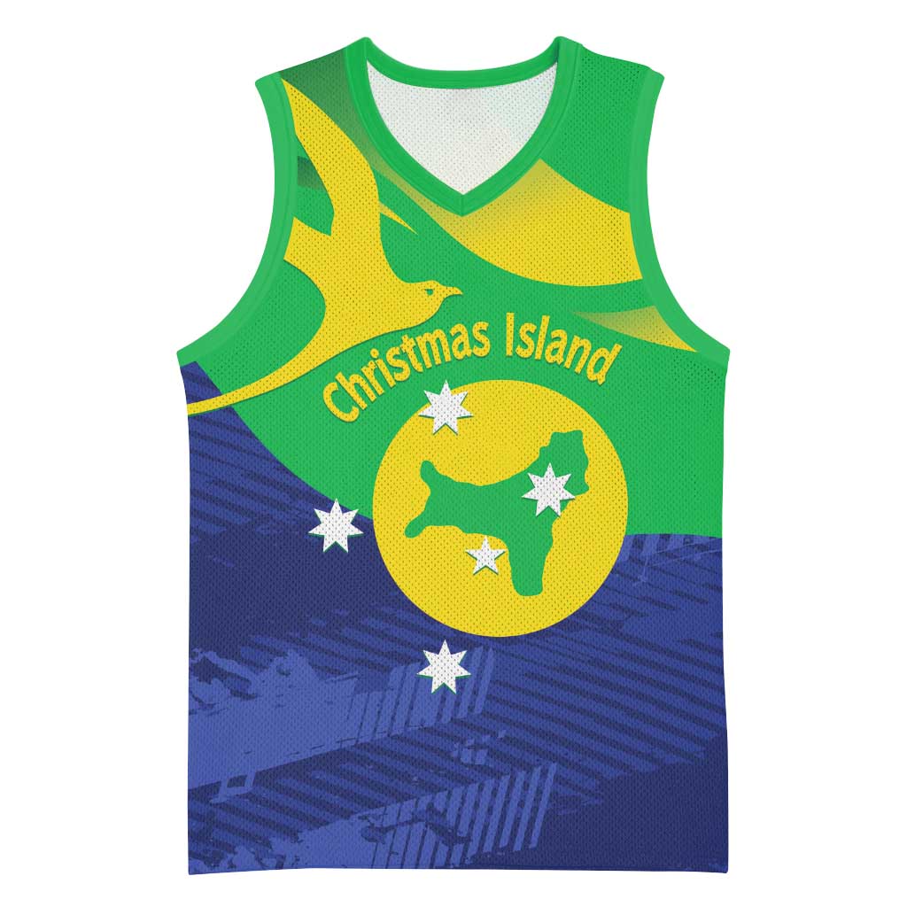 Personalised Australia Christmas Island Basketball Jersey Wilayah Pulau Krismas Flag Color - Aussie Hoodie