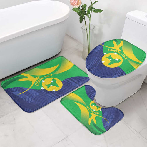 Australia Christmas Island Bathroom Set Wilayah Pulau Krismas Flag Color - Aussie Hoodie