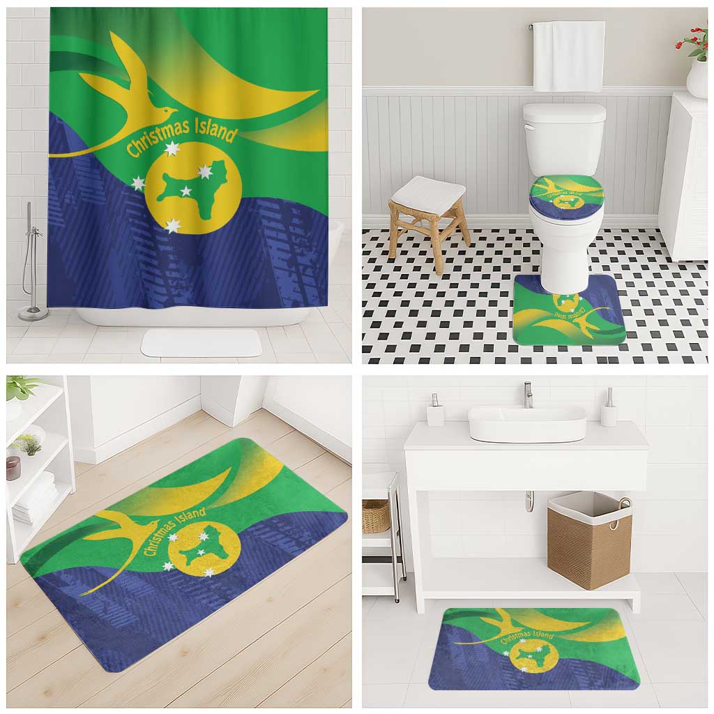 Australia Christmas Island Bathroom Set Wilayah Pulau Krismas Flag Color - Aussie Hoodie