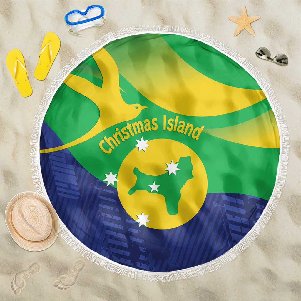 Australia Christmas Island Beach Blanket Wilayah Pulau Krismas Flag Color - Aussie Hoodie