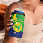 Personalised Australia Christmas Island 4 in 1 Can Cooler Tumbler Wilayah Pulau Krismas Flag Color - Aussie Hoodie