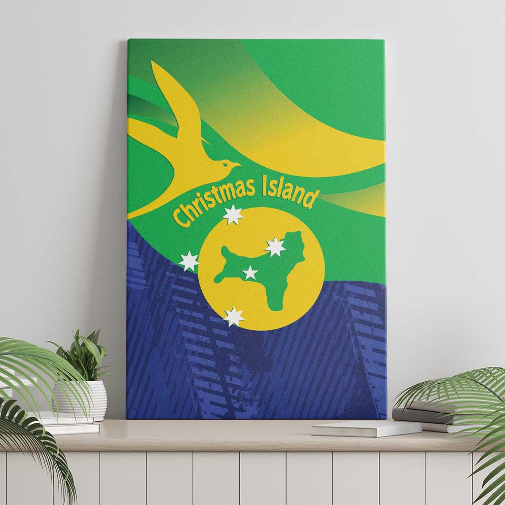Australia Christmas Island Canvas Wall Art Wilayah Pulau Krismas Flag Color - Aussie Hoodie