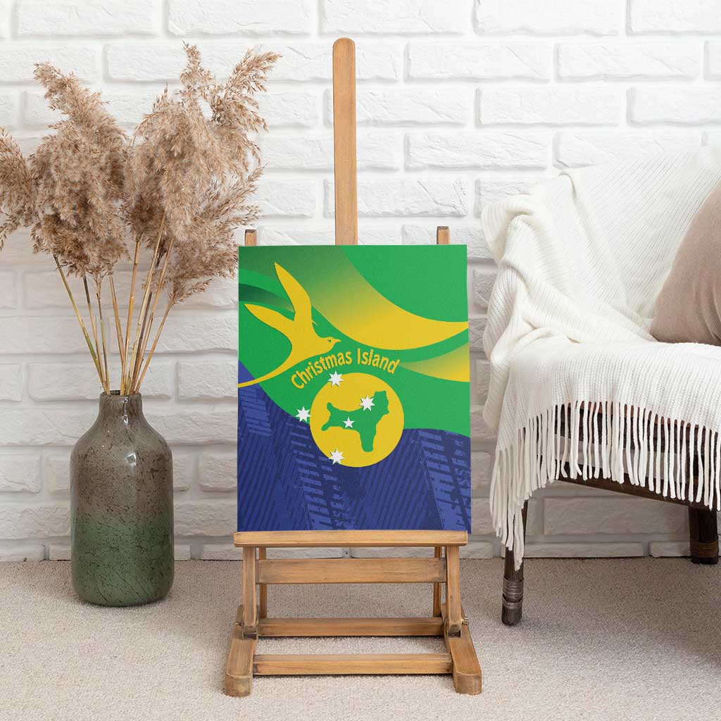 Australia Christmas Island Canvas Wall Art Wilayah Pulau Krismas Flag Color - Aussie Hoodie