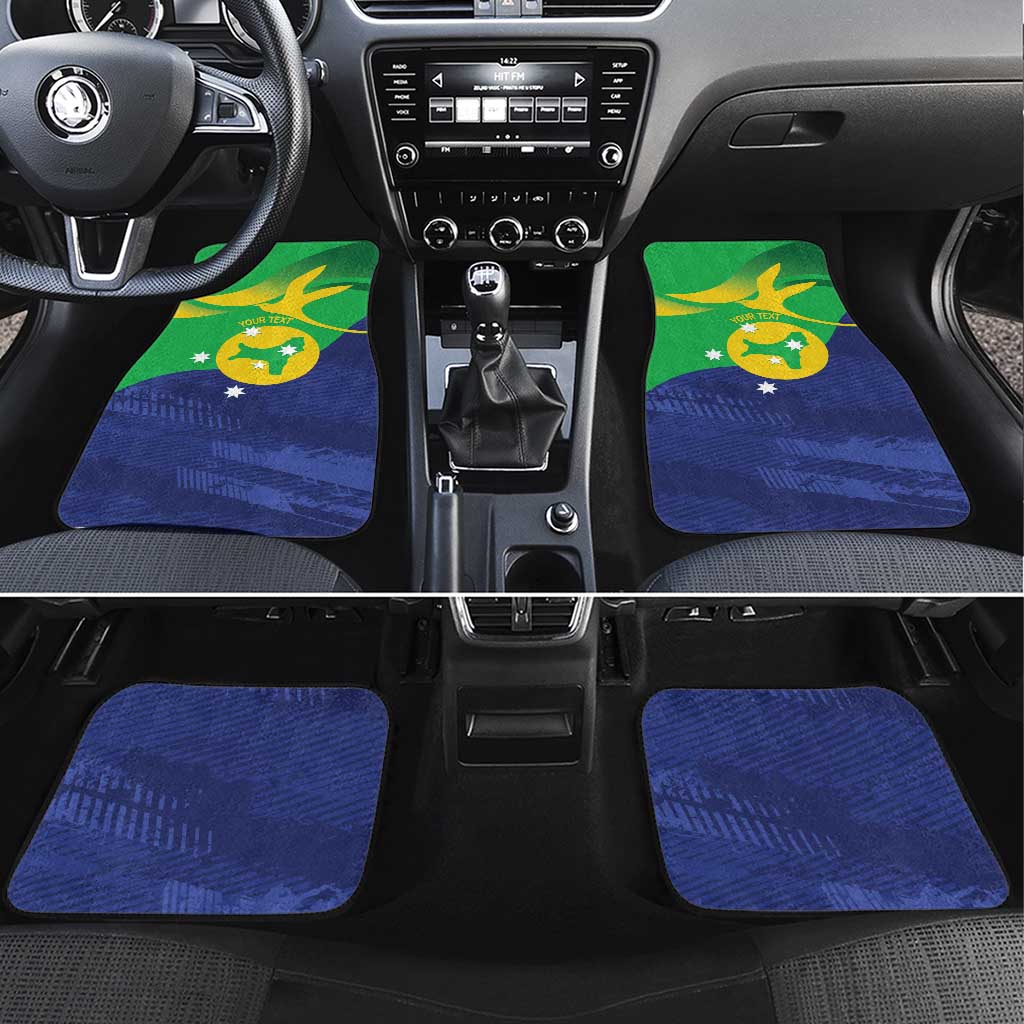 Personalised Australia Christmas Island Car Mats Wilayah Pulau Krismas Flag Color - Aussie Hoodie